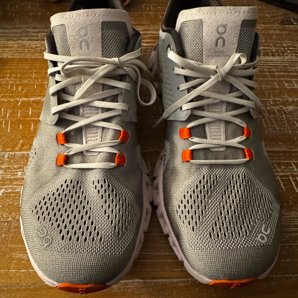 On Running Women’s Athletic Shoes in Gray and Orange